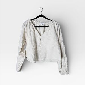 Mabel Cotton Set (top and bottom) Cream Size Medium (L)